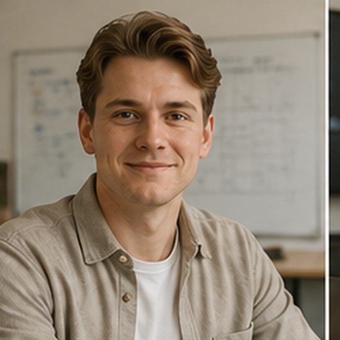 AI-genererat porträtt av Elias Wennberg
