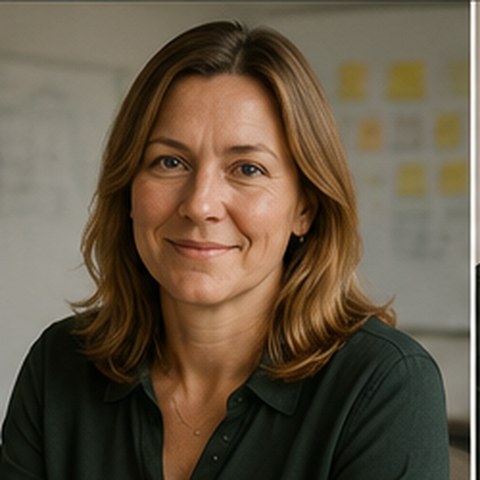AI-genererat porträtt av Karin Holmqvist